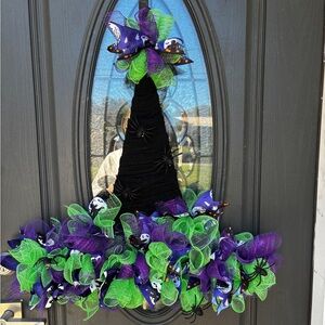 Halloween Witch Hat Wreath